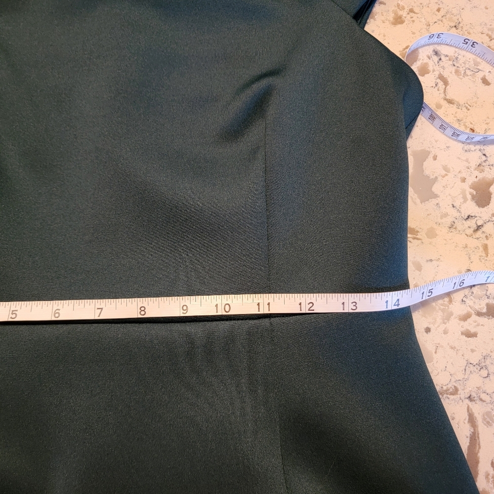 Calvin‎ Klein Green Scuba Cap Sleeve Sheath Dress Size 8 - Picture 8 of 11